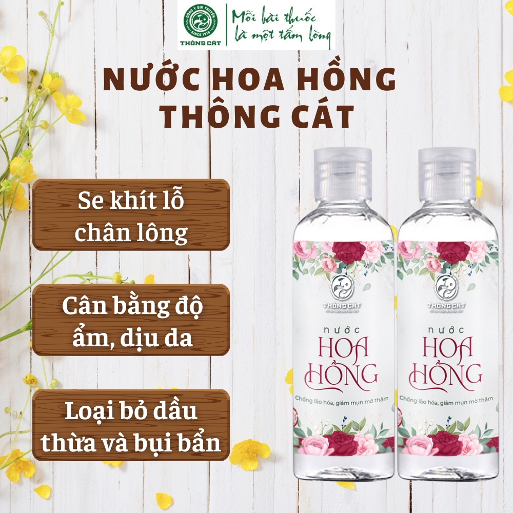 Nước hoa hồng Đông gia truyền Thông Cát- Thành phần thuần khiết, cung cấp độ ẩm cho da