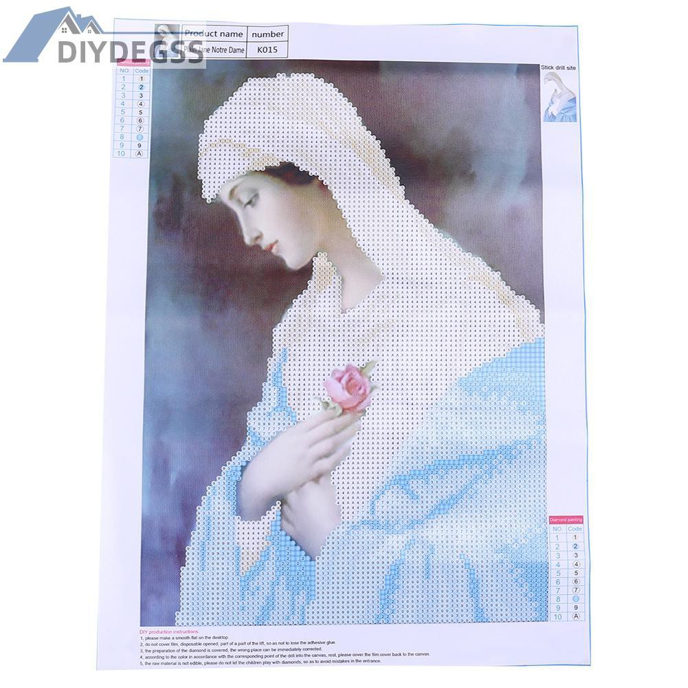 Bộ Tranh Đính Đá Tự Làm Hình Đức Mẹ Maria 12.2
