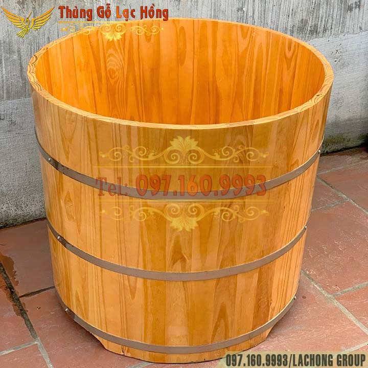 Bồn Tắm Tròn Gỗ Thông Nhập Khẩu | BigBuy360 - bigbuy360.vn
