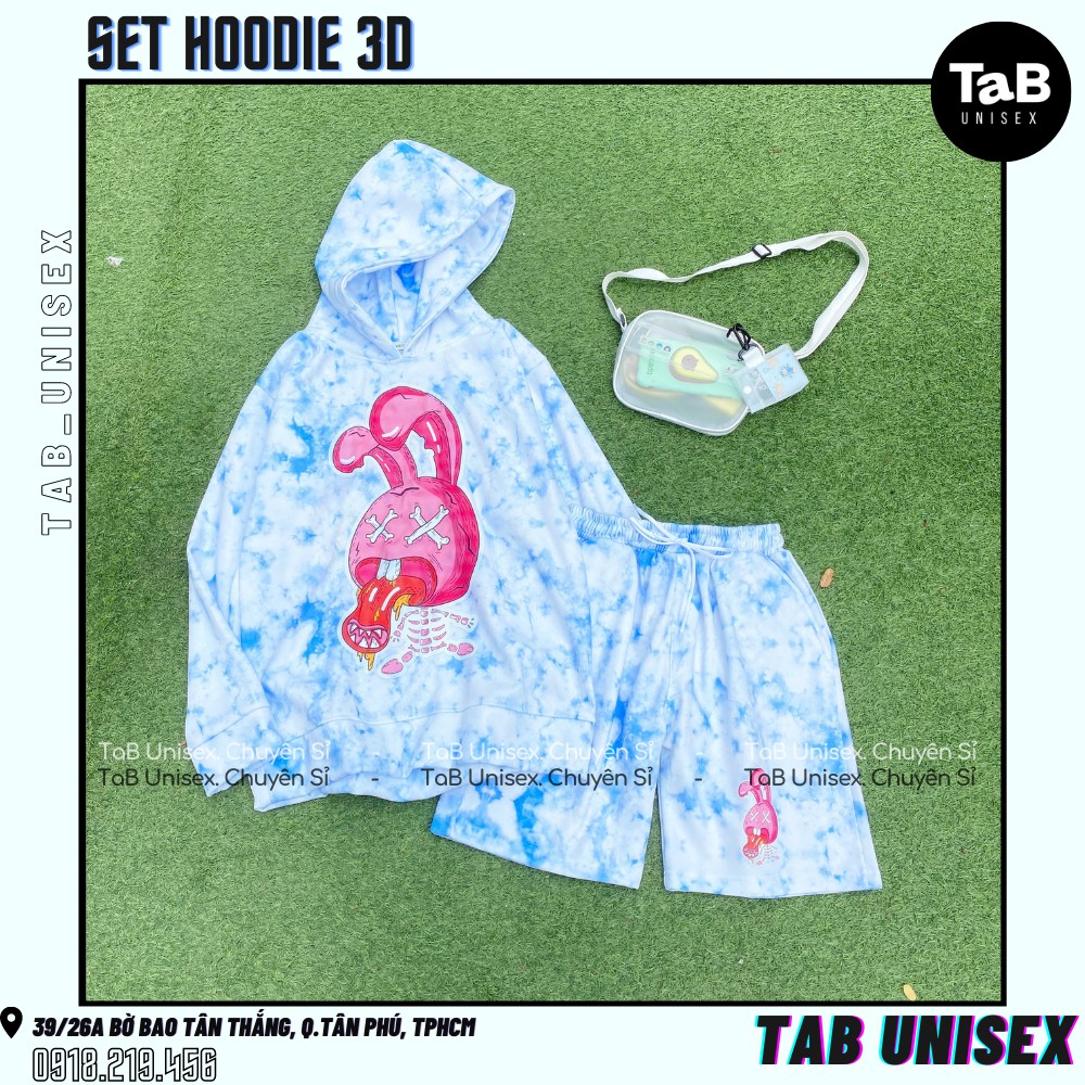 Set HOODIE 3D Rabbit (ảnh thật chi tiết)