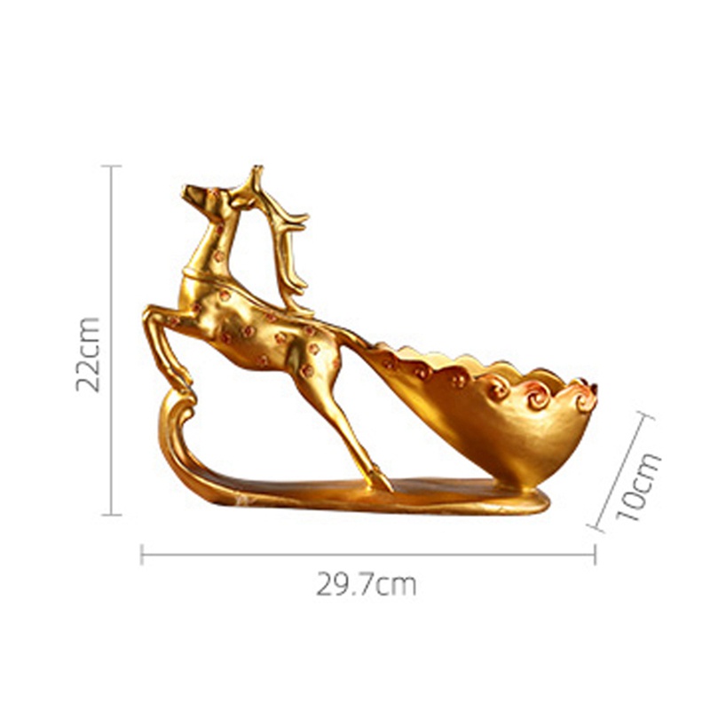 Giá đỡ chai rượu vang hình con nai phong cách châu Âu bằng resin