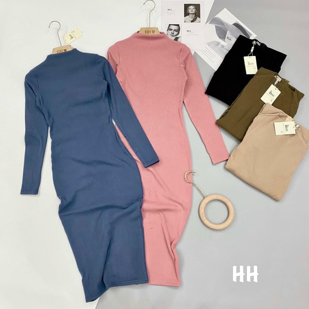 Váy body len tăm tôn dáng 5 màu mã 109 kèm ảnh thật,video) | BigBuy360 - bigbuy360.vn