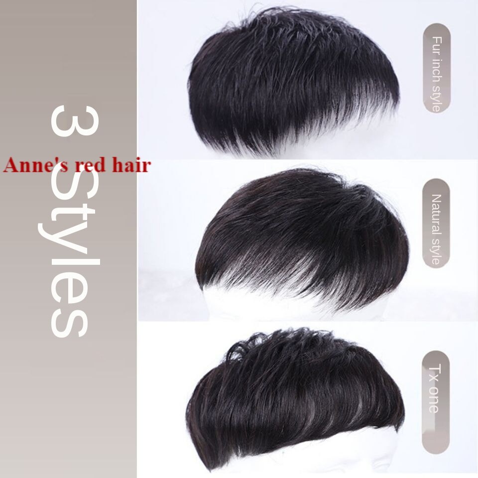 Tóc giả ngắn màu đen thoáng khí cho nam