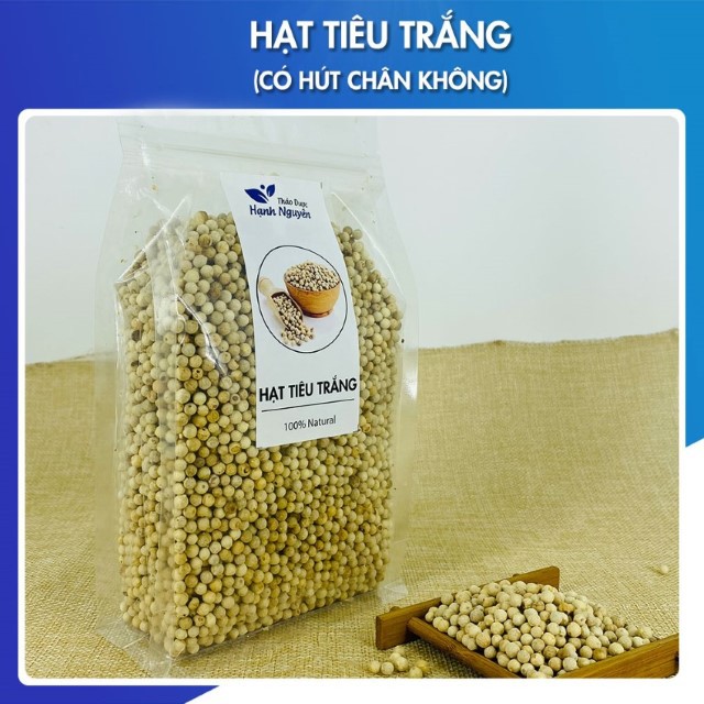  1kg Hạt Tiêu Trắng (Có hút chân không) - Tiêu Sọ, Cay, Thơm