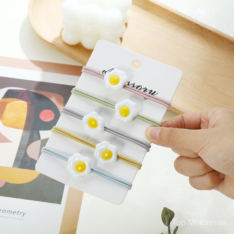 Avocado-shaped Rubber Hairbands Stretch Design Korean Style For Couples