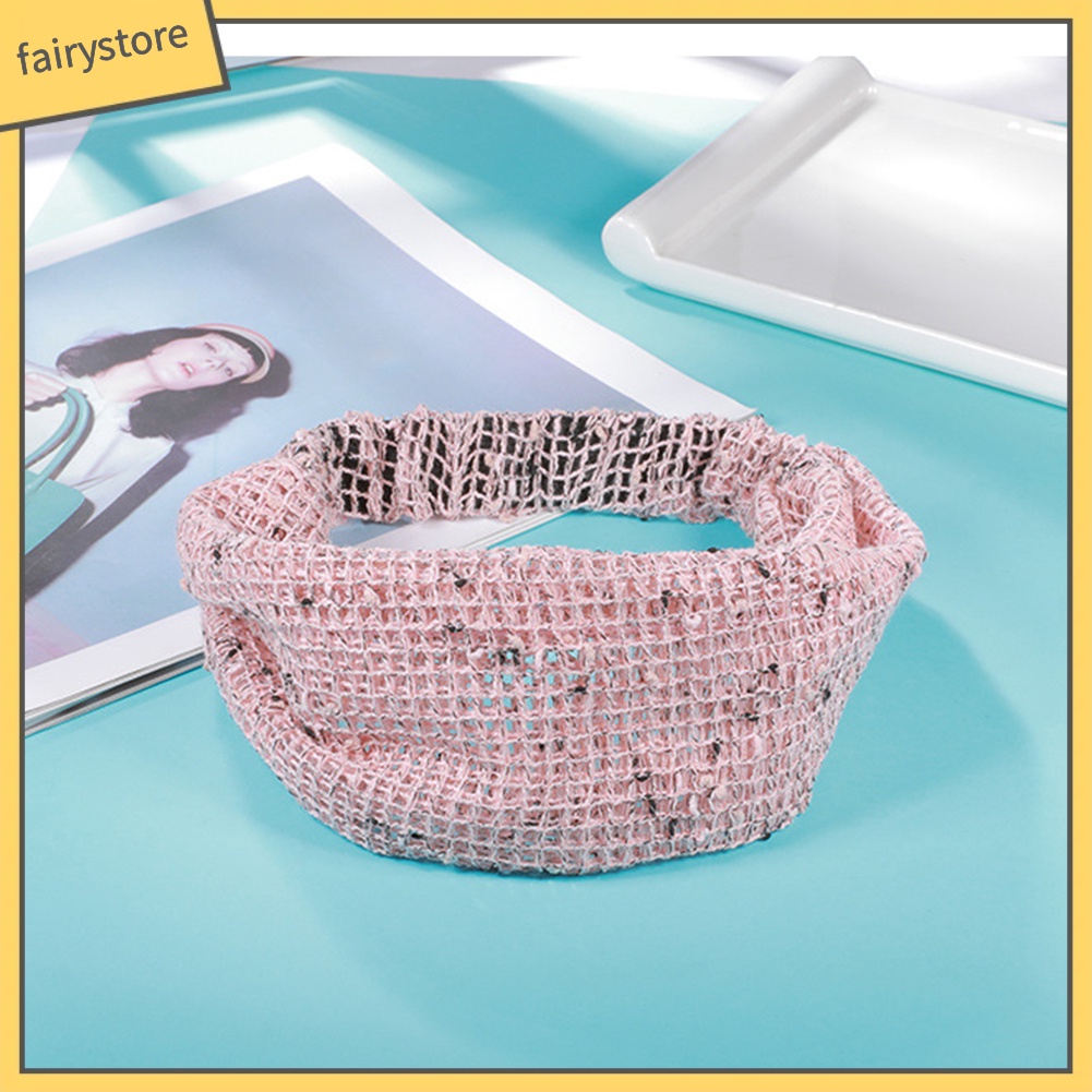 Băng Đô Cài Tóc Co Giãn Bản Rộng Họa Tiết Hoa Thời Trang Cho Nữ