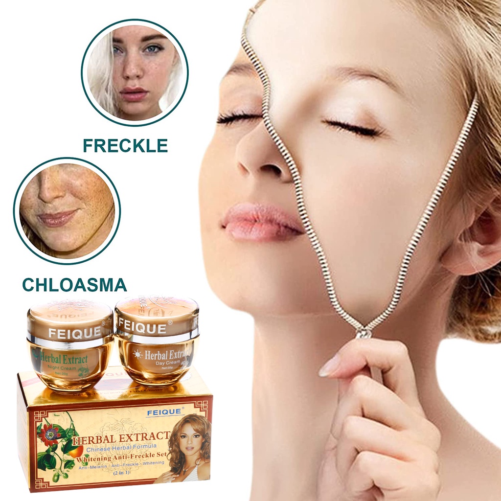 Kem Dưỡng Trắng Da Ban Ngày Chiết Xuất Thuốc Trung Quốc Truyền Thống 2 Trong 1 Chống Tàn Nhang & Tàn Nhang