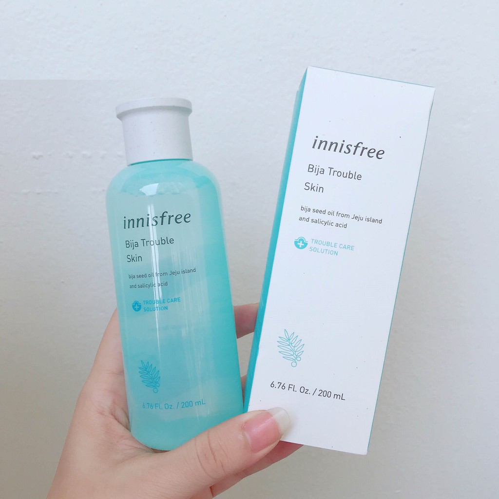 Nước hoa hồng FREESHIP Nước cân bằng Innisfree Bija Trouble Skin Innisfree Bija Trouble Skin 200ml dành cho da mụn