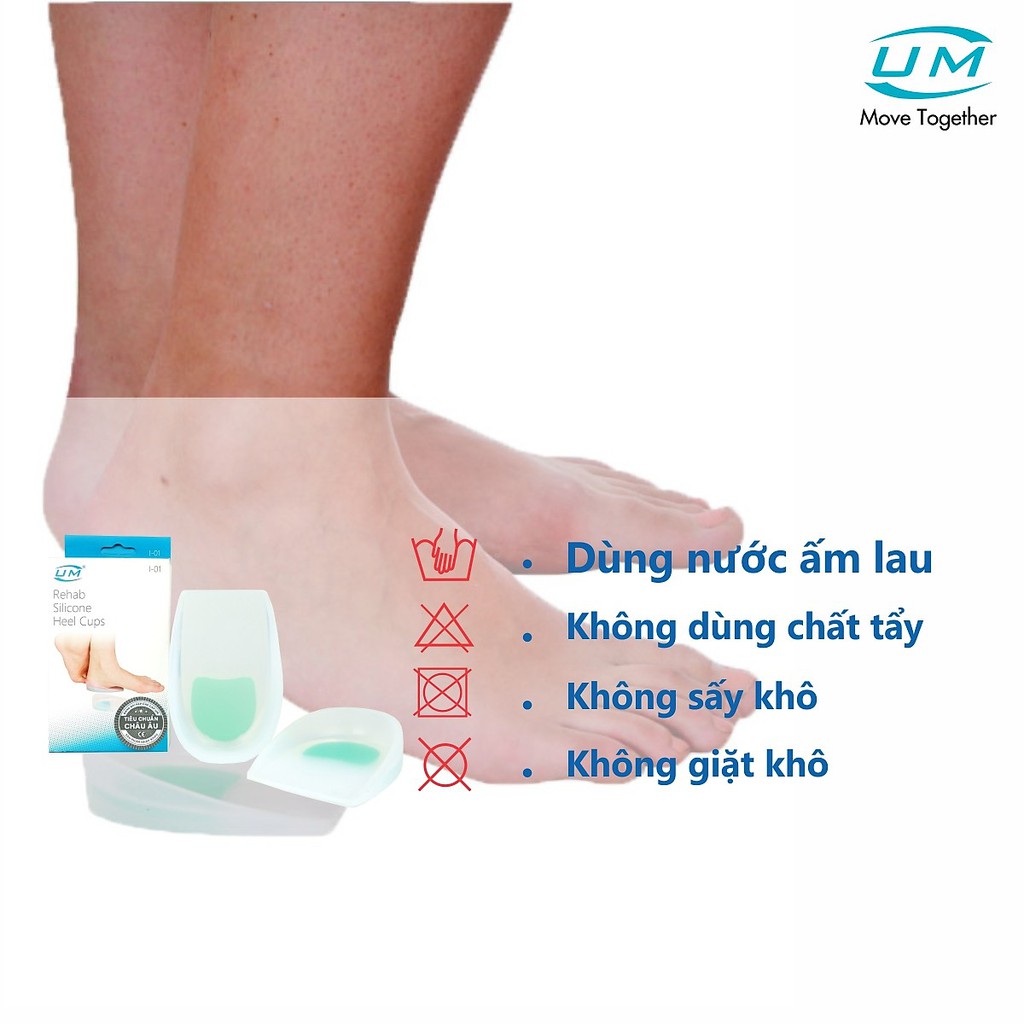 Đệm gót chân silicone United Medicare (I01) Size M