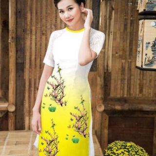 Áo dài cách tân vải thun cát