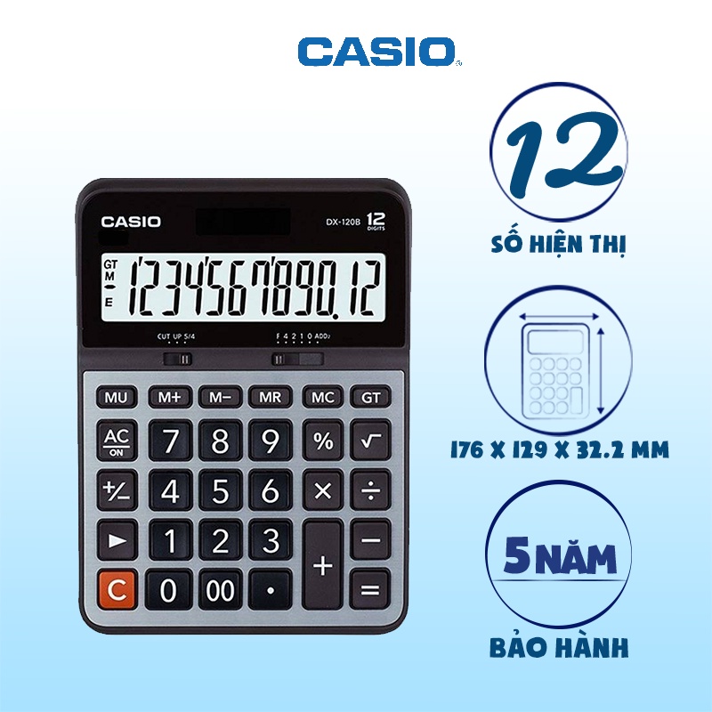 Máy tính Casio DX-120B Chính hãng máy lớn màn hình to