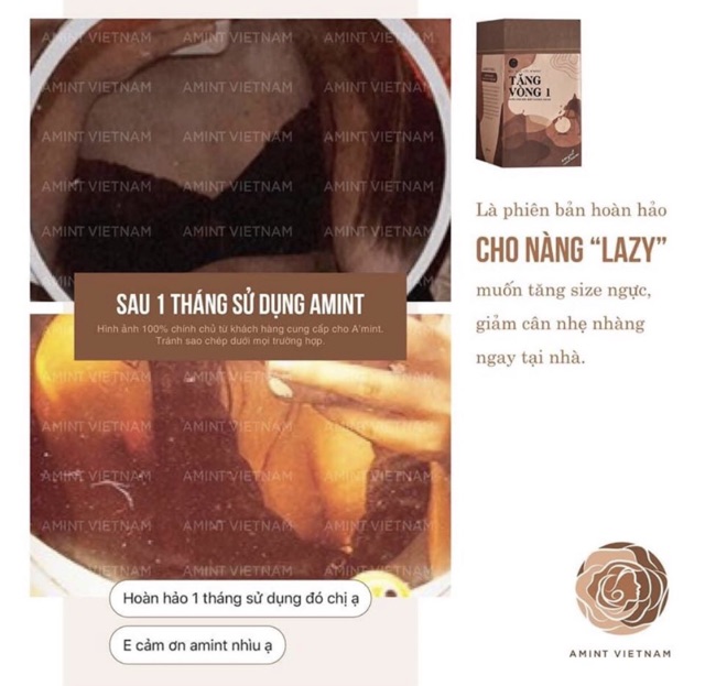 Bộ đôi A'mint tăng size vòng 1+ Giảm mỡ bụng nhanh an toàn (Freeship+kèm quà) Bột cacao và tinh dầu ấn huyệt Amint | BigBuy360 - bigbuy360.vn