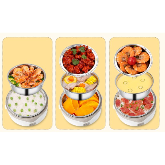 Hộp cơm cắm điện Royalstar RFH-30K, 3 tầng, sử dụng inox 304 cao cấp