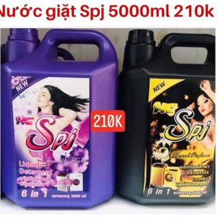 NƯỚC GIẶT XẢ 6in1 SPJ 5000ml màu tím, vàng đen