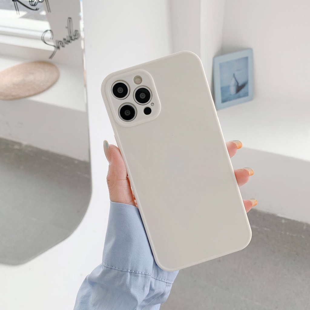 Ốp lưng cao su dẻo trắng sữa cạnh vuông ip 12 6plus/6splus/7/7plus/8/8plus/x/xr/xs/11/12/13/14/pro/max/plus/promax