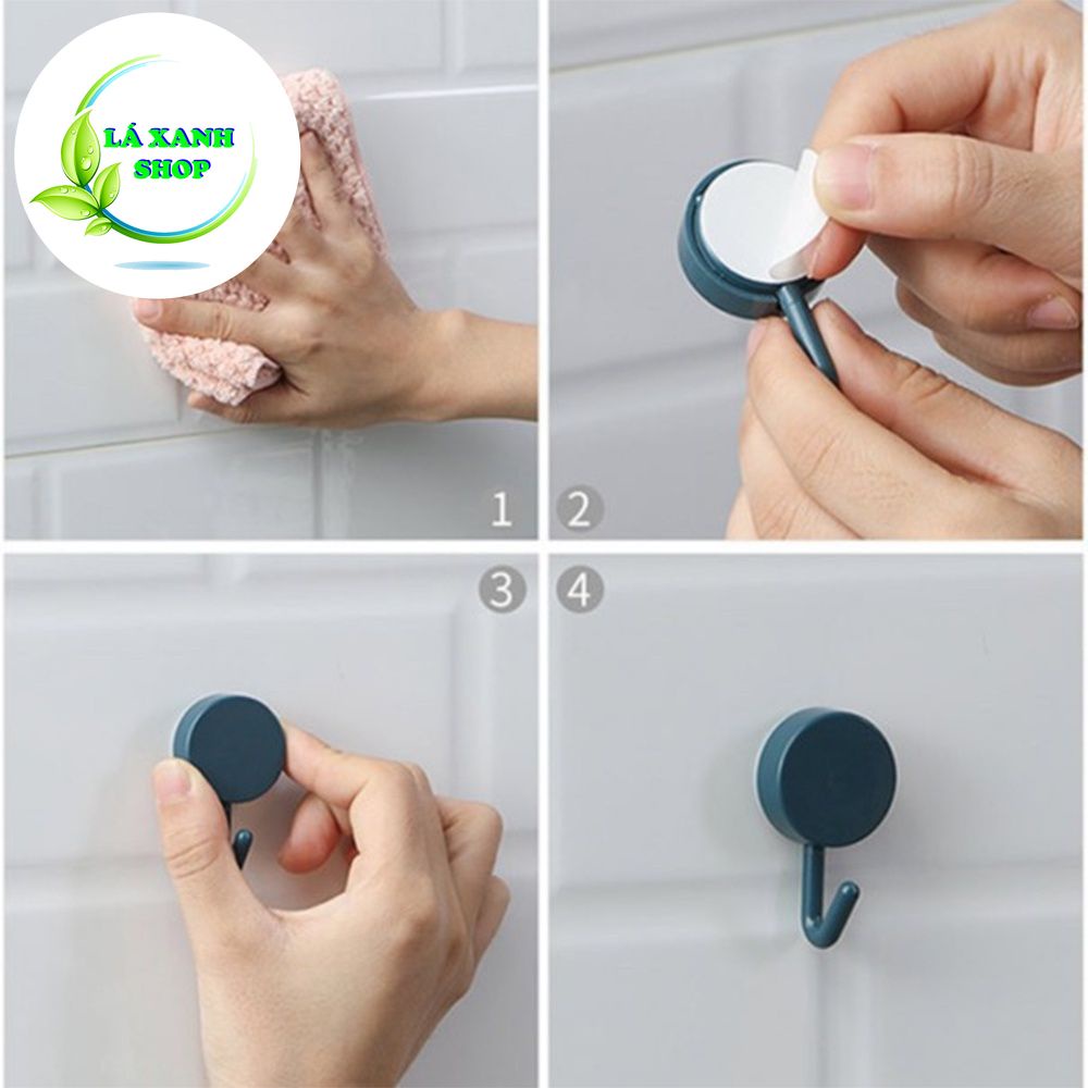 Móc Treo Đồ Tròn Dán Tường Đa Năng - Gắn Trang Trí Decor Nhà Cửa Nhiều Màu Sắc
