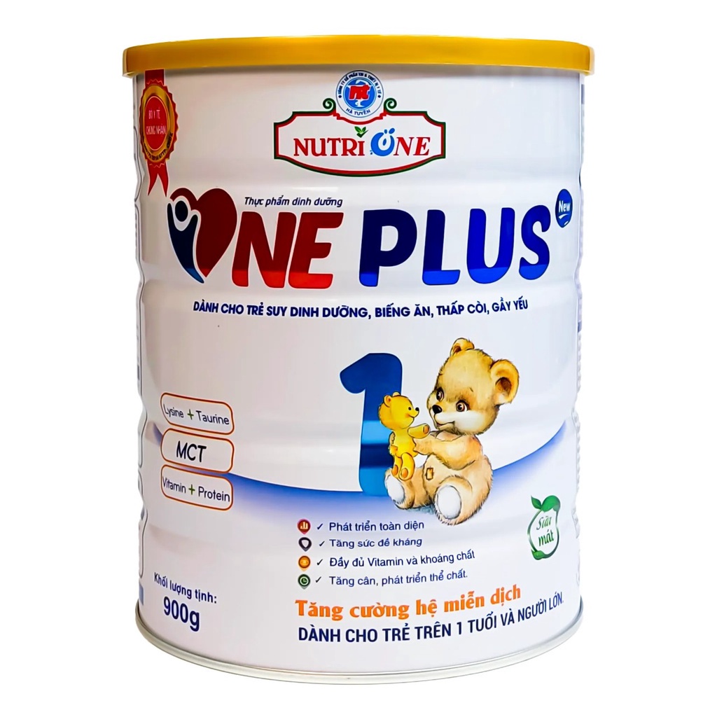 Sữa One Plus hộp 900g dành cho trẻ biếng ăn, chậm lớn bổ sung dinh dưỡng phát triển cao từ 1 tuổi