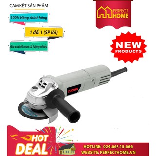 Bão sale máy mài góc crown ct13290 cs 860w, thân dài, lỗ 14mm, đá mài: 125mm