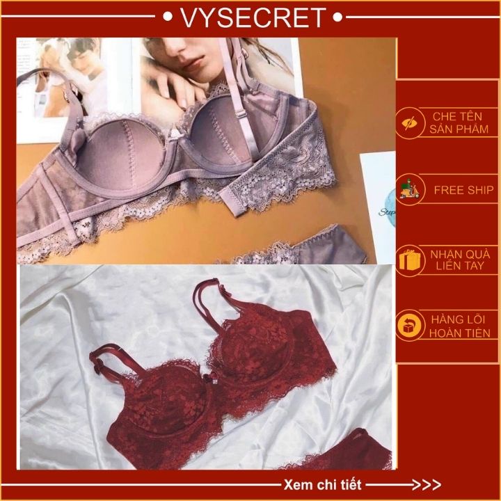 BỘ ĐỒ LÓT REN,SÉT NỘI Y  CAO CẤP MÚT MỎNG CÓ GỌNG SEXY ÔM NGỰC C1245 | BigBuy360 - bigbuy360.vn