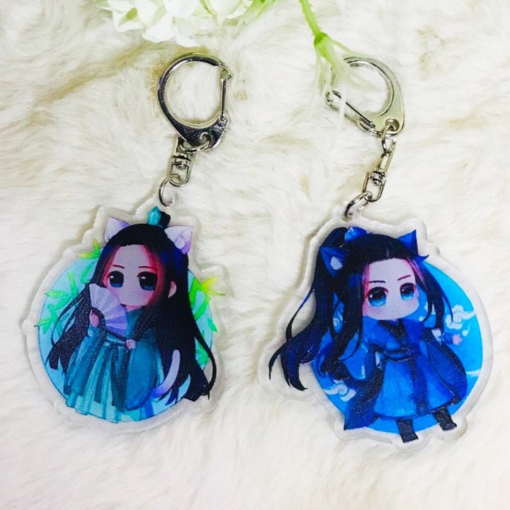 (new) ( Mica trong ) Móc khóa Ma đạo tổ sư Hệ thống tự cứu dạng tròn quà tặng xinh xắn dễ thương anime chibi