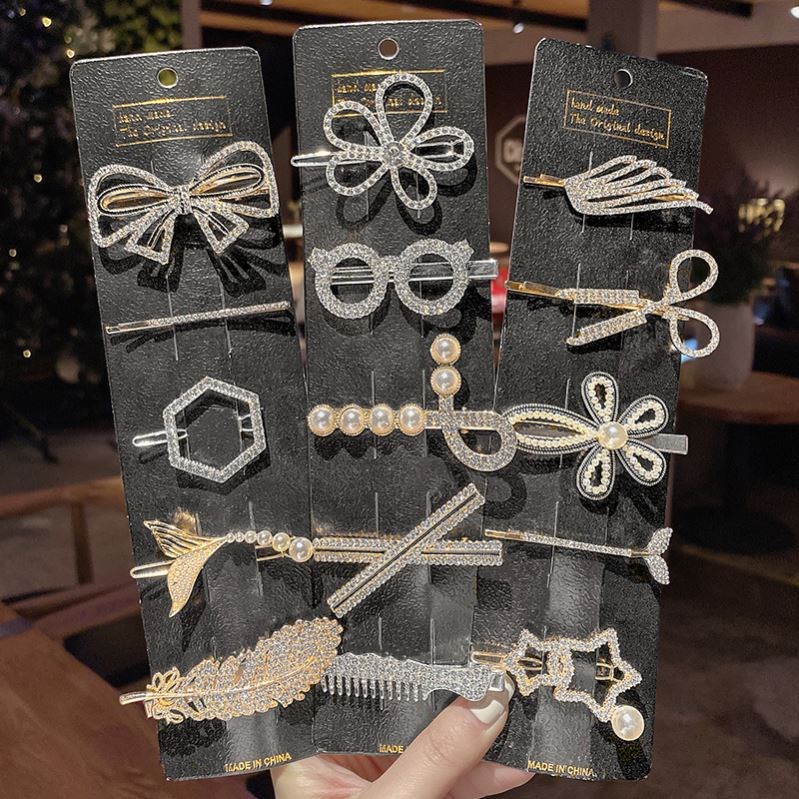 Kẹp Tóc Đính Đá Ngọc Trai 2022 Thời Trang Cho Nữ