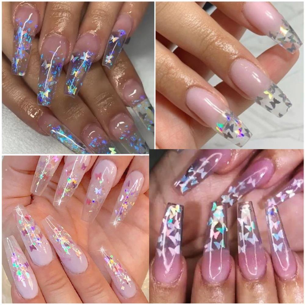 BORAG Hộp Sequin Lấp Lánh Thời Trang Dùng Để Trang Trí Móng Nghệ Thuật