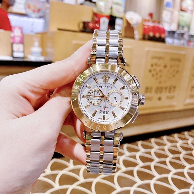 Đồng hồ thời trang versace cặp cao cấp nam nữ cực đẹp LUTOS WATCH