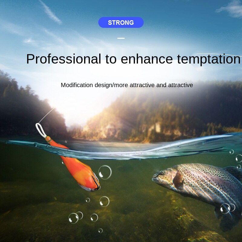 Mồi Câu Cá Giả Ếch Katak 8cm 15g Mềm Kèm Móc Câu