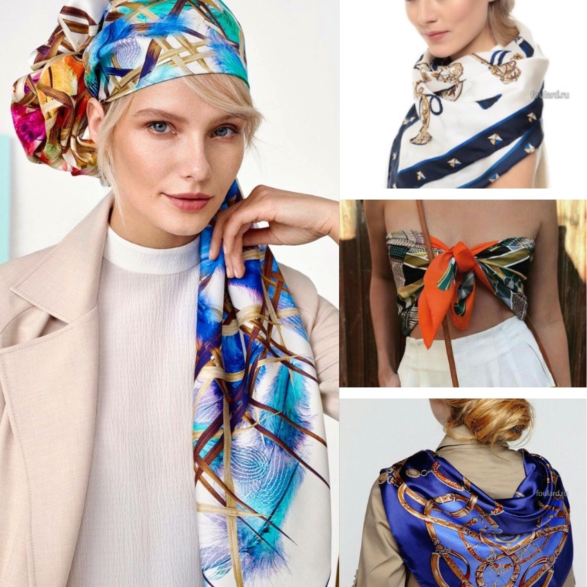 Khăn phụ kiện quấn Làm Áo - Khăn Turban Lụa Vuông Quàng Cổ Nữ Đẹp Cao Cấp Phong Cách Hàn Quốc