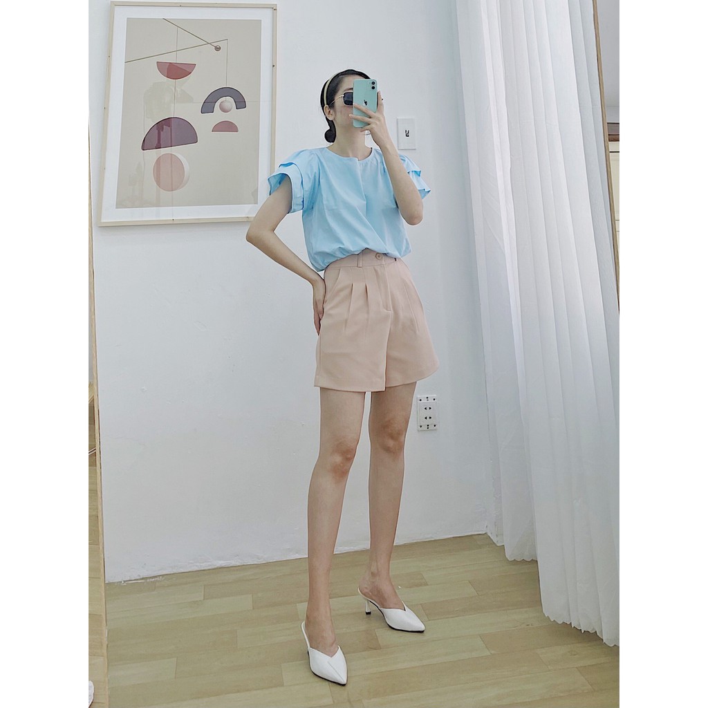 YU CHERRY | Áo nữ Bubble Cotton Top YA373