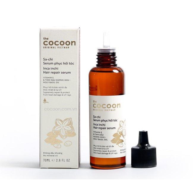 Serum Tóc SaChi Cocoon phục hồi tóc hư tổn, khô xơ, chẻ ngọn 70ml