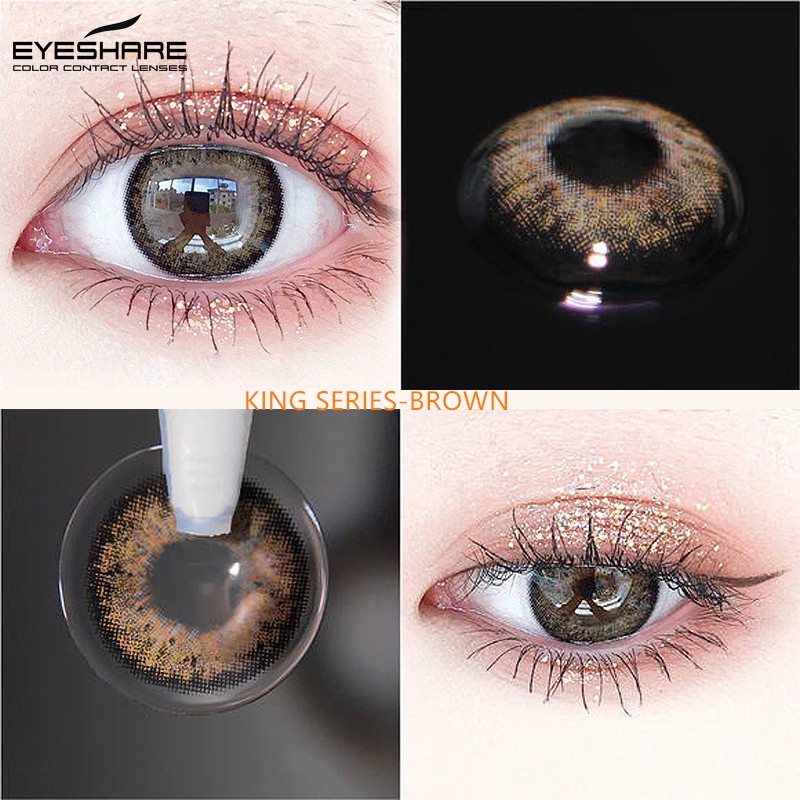 EYESHARE [Hàng mới về] Set 2 kính áp tròng mềm mại màu sắc tự nhiên