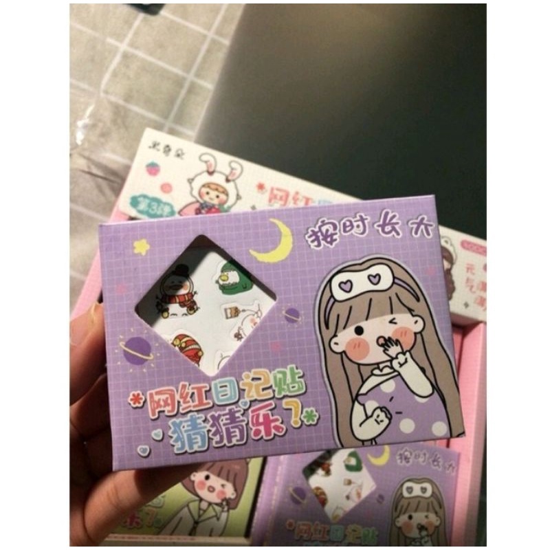 Hộp Sticker 12 tấmTrang Trí Sổ Lưu Niệm đáng yêu ❤️