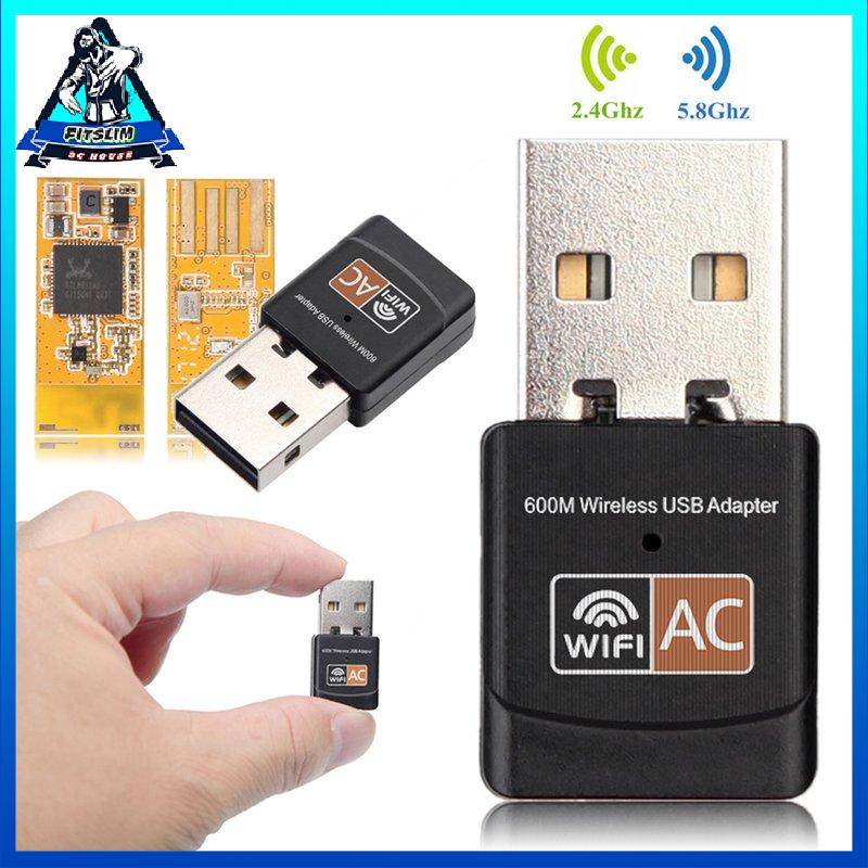 [Fitslim] USB Wifi Adapter 600Mbps Wifi Adapter Antenna USB Ethernet PC Wi-Fi Adapter