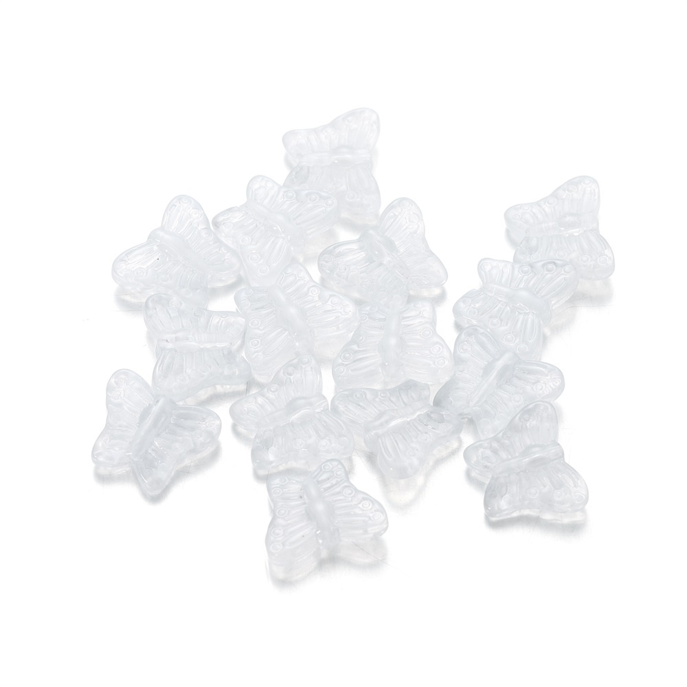 ST.KUNKKA 10 phụ kiện trang sức mặt dây chuyền thủy tinh hình bướm 15*12mm