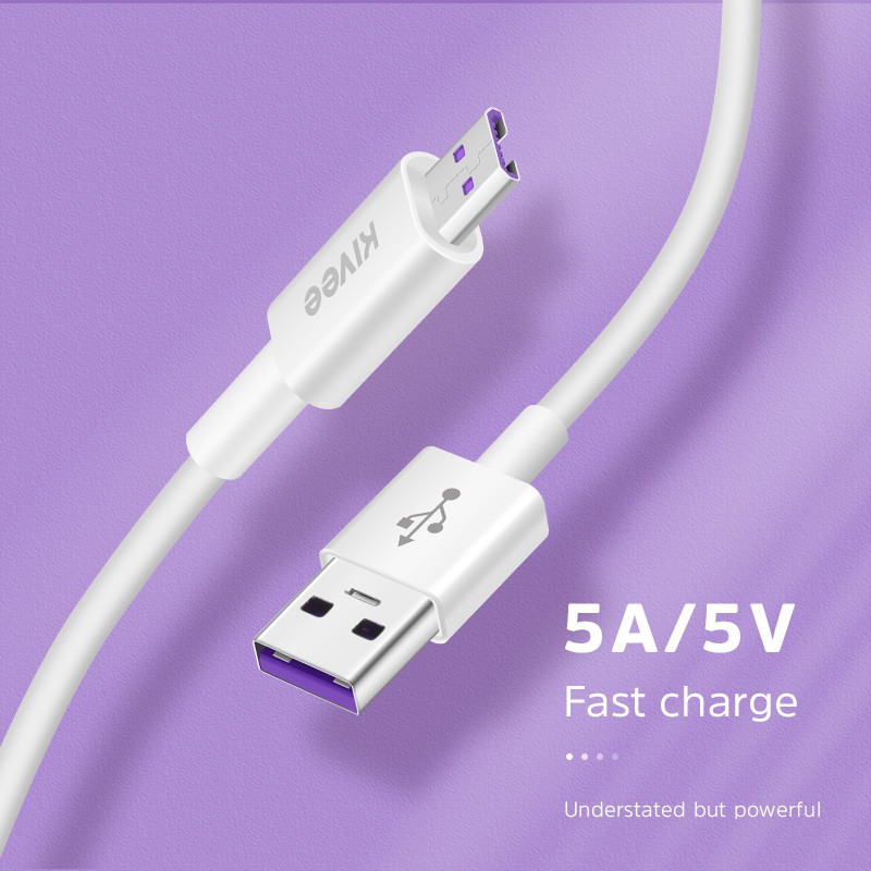 Kivee CT318 Cáp sạc nhanh Micro-USB dòng điện 5A chất lượng cao