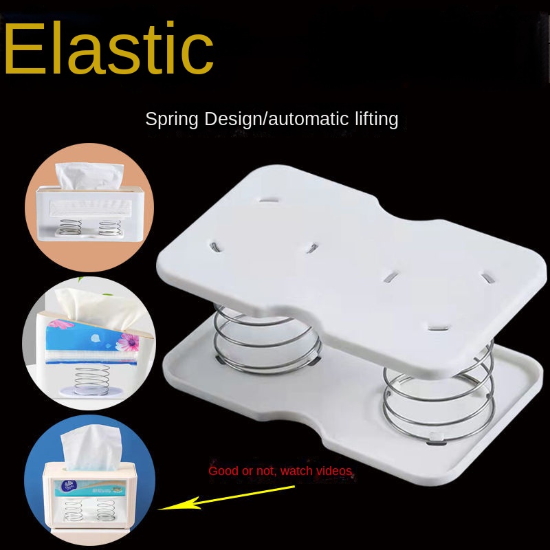 Hộp Đựng Khăn Giấy Kèm Giá Đỡ Lò Xo Co Giãn Tiện Dụng