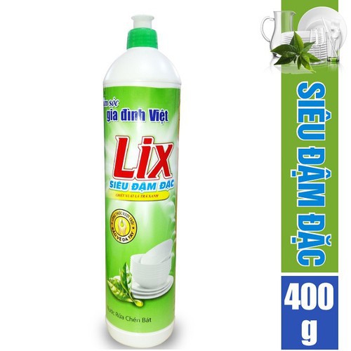 Combo Bột Giặt Lix Extra Hương Nước Hoa 5.5Kg + Nước Rửa Chén Lix Siêu Đậm Đặc Trà Xanh 400g - EH055 + TX40T