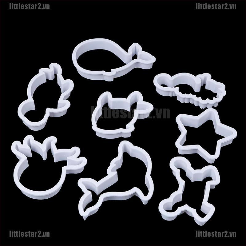Set 8 Khuôn Cắt Bánh Quy Hình Cá Heo / Sinh Vật Biển
