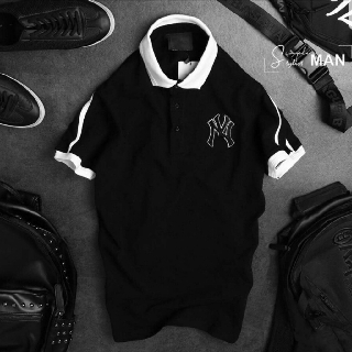 Áo Thun Nam Tay Ngắn Cao Cấp LOGO NY Sọc Vai Nhiều Màu Cao Cấp Phong Cách Trẻ Trung Thời Trang TG