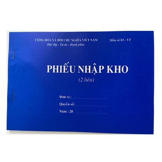 Combo 10 Quyển phiếu nhập kho 2 liên giấy cacbon