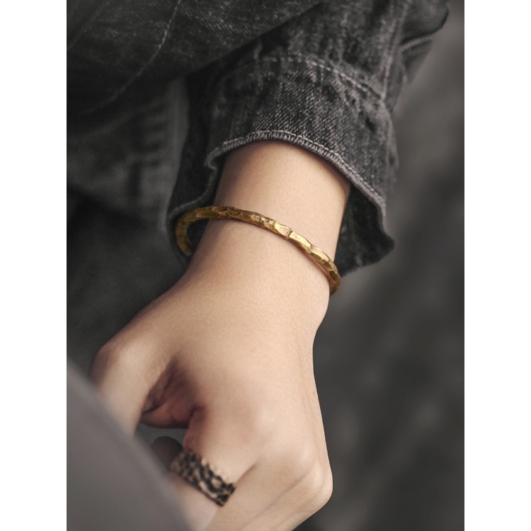 Vòng Tay Hở Hình Búa Nha Khoa Bằng Đồng Thời Trang unisex