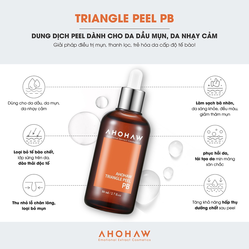 Peel dành cho da dầu mụn Ahohwa Triangle Peel PB
