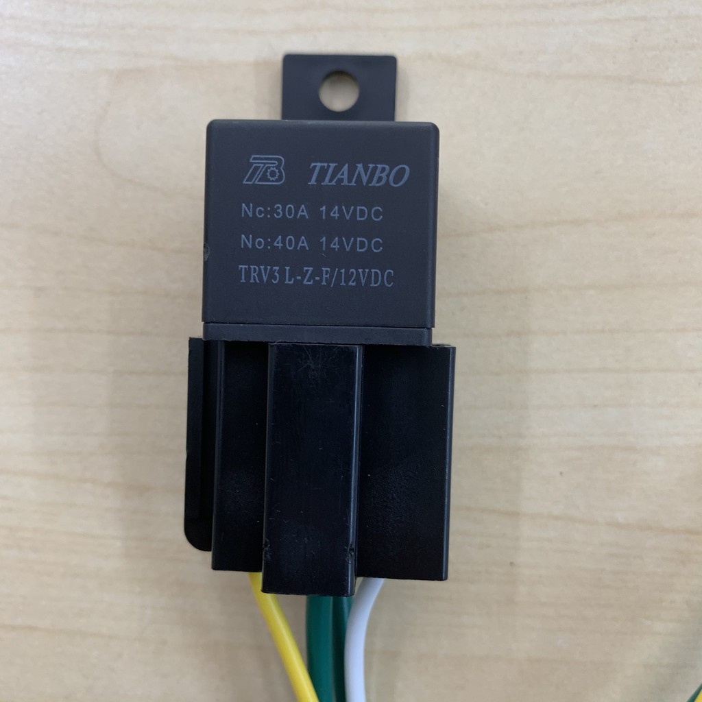 Rơ Le (Relay) TIANBO 12V 40A 5 chân có giắc cấm