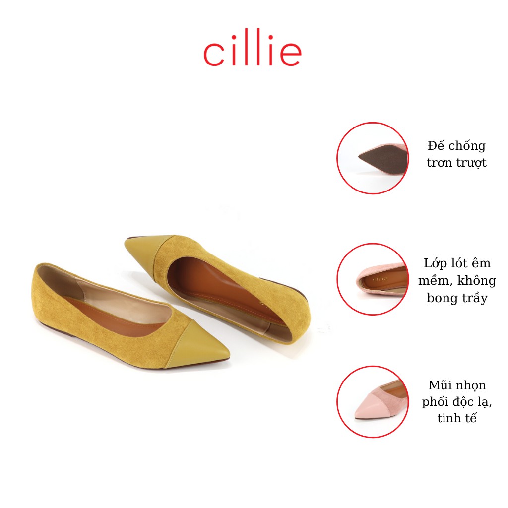Giày búp bê nữ da lộn đế bệt Cillie 1108 | BigBuy360 - bigbuy360.vn