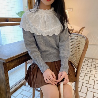 Áo Len phối thô bèo cổ