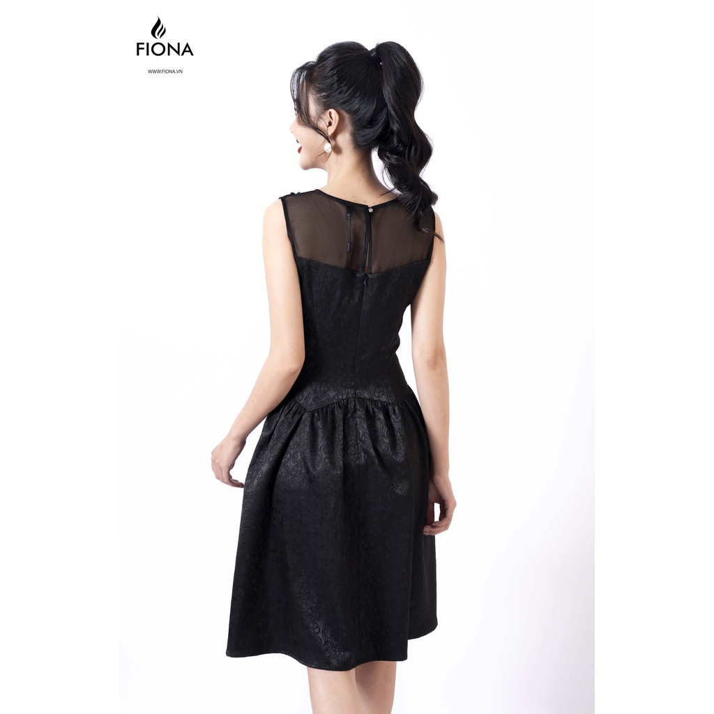 Đầm Gấm Nữ FIONA, Đầm Xòe Bồng Thanh Lịch Nữ Tính Mã F450682