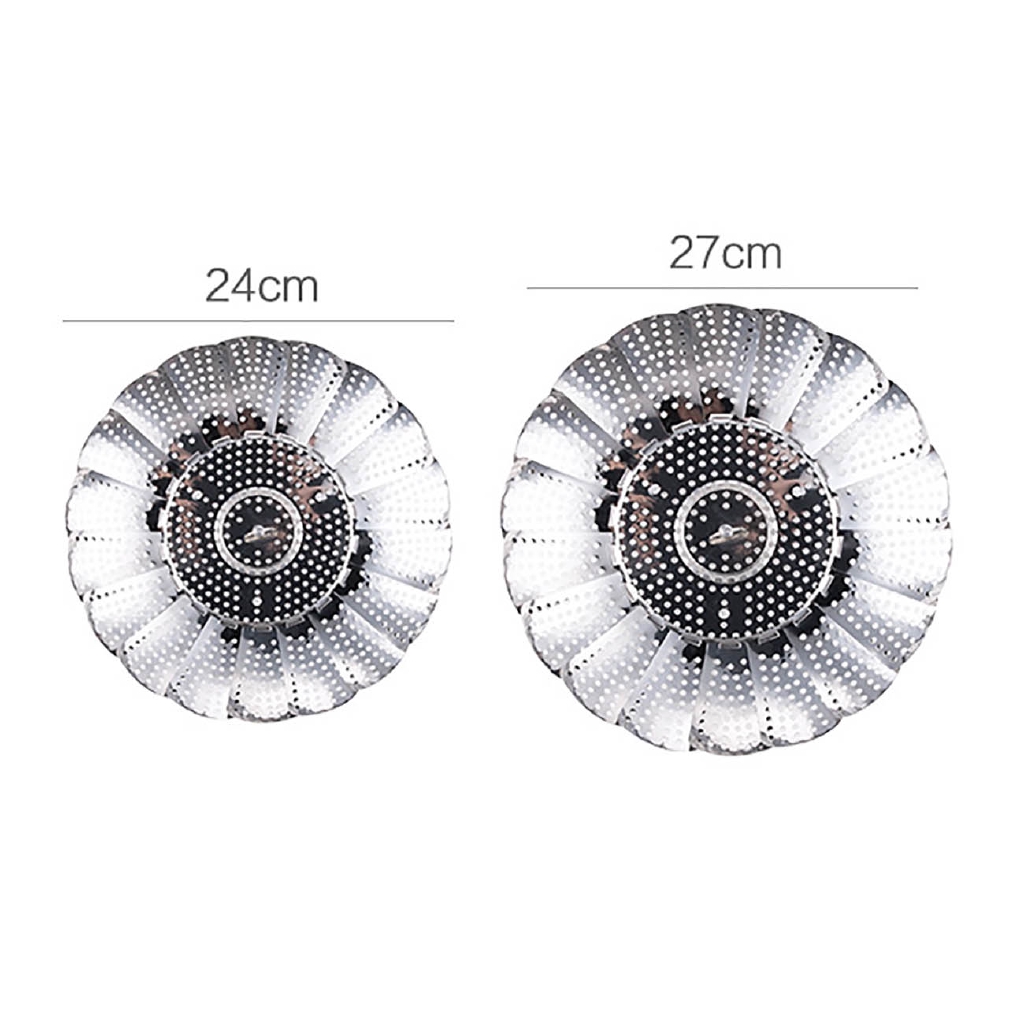 Khay hấp JUJIAJIA bằng bạc không gỉ có thể gấp gọn tiện dụng cho nhà bếp