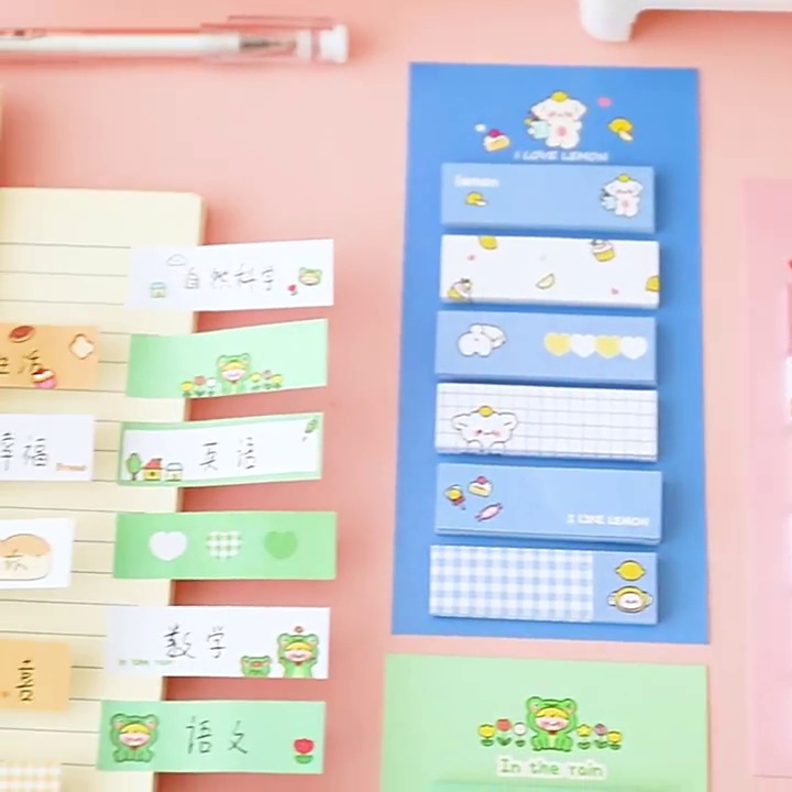 Set 120 Tấm Giấy Ghi Chú Họa Tiết Hoạt Hình Nhật Bản Sáng Tạo