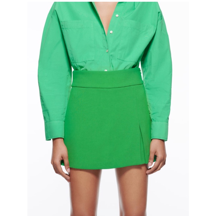Quần Culottes Zara Eo Cao Có Khóa Kéo Phía Trước Dễ Phối Đồ Phong Cách Mới Mùa Hè3013542